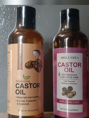 2 X Anglearea Castor Oil - Moisturizing Hair & Skin Oil New/Sealed
